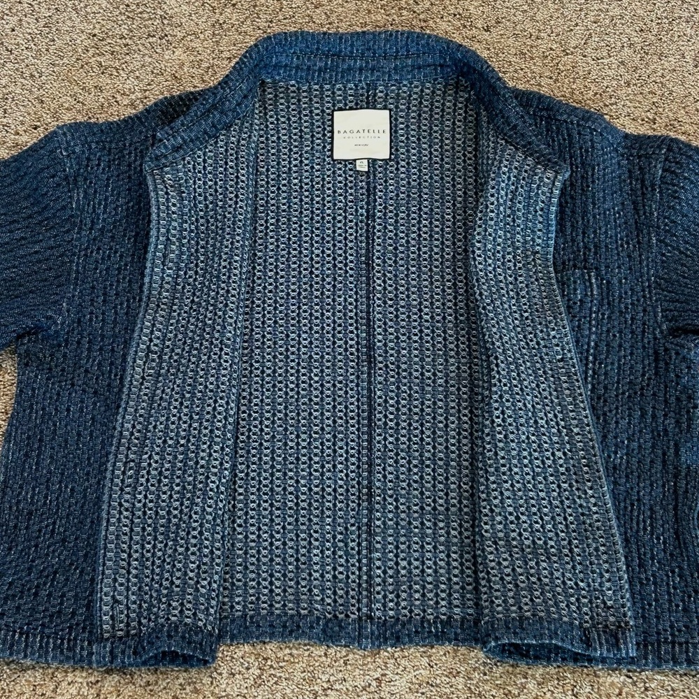 Bagatelle Blue Textured Chambray Button Up Jacket Boxy Fit Women’s XL  NEE - Picture 10 of 16